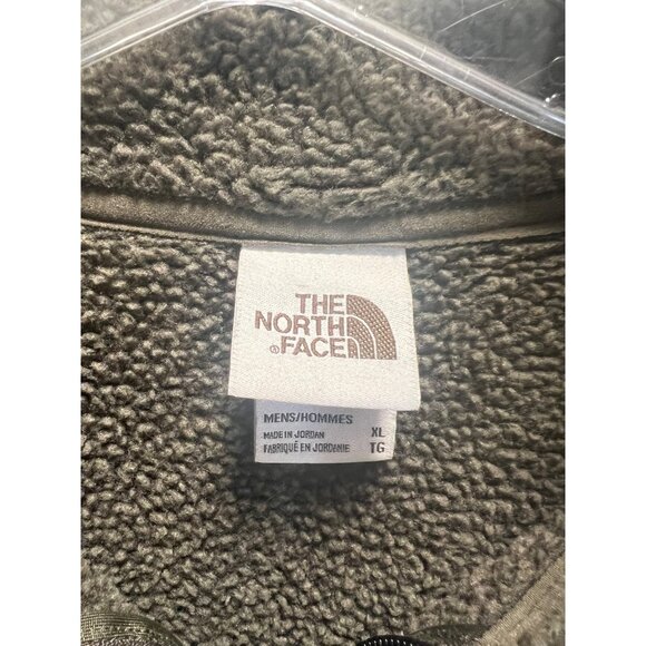 The North Face Mens XL Olive Green Half-Zip Sweater Fleece Pullover With Sleeve - Picture 4 of 9